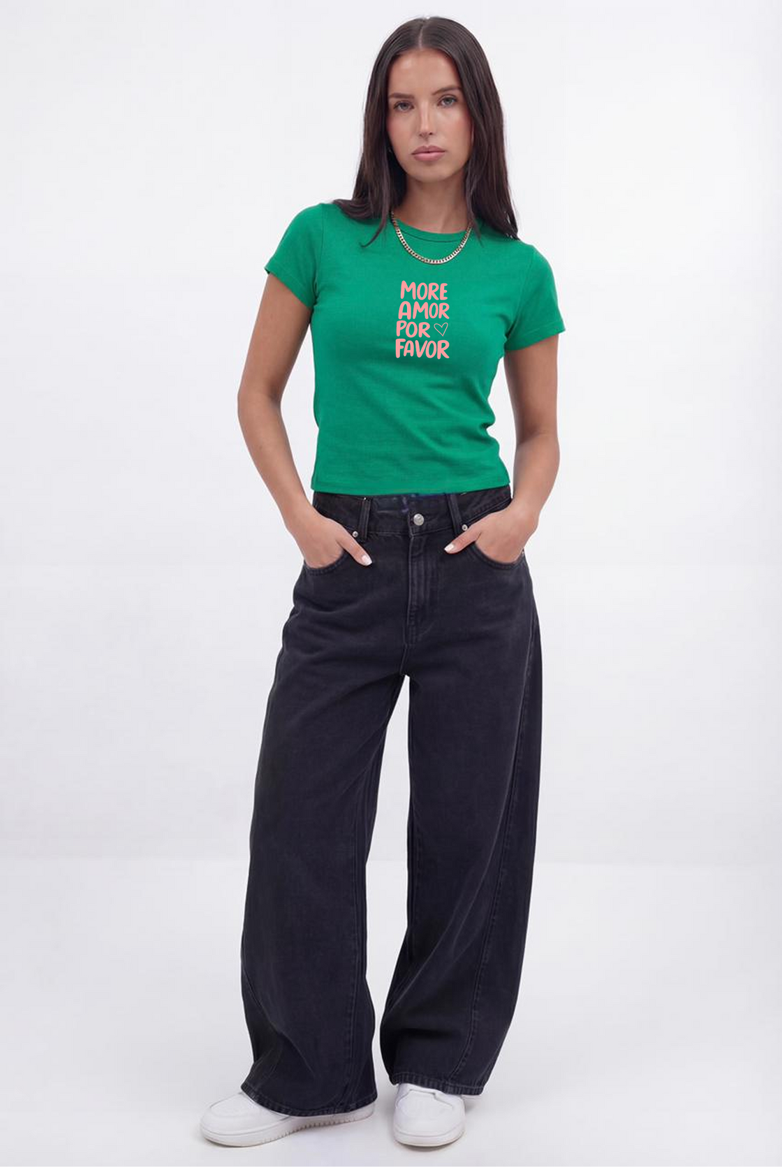 More Love Green Baby Tee