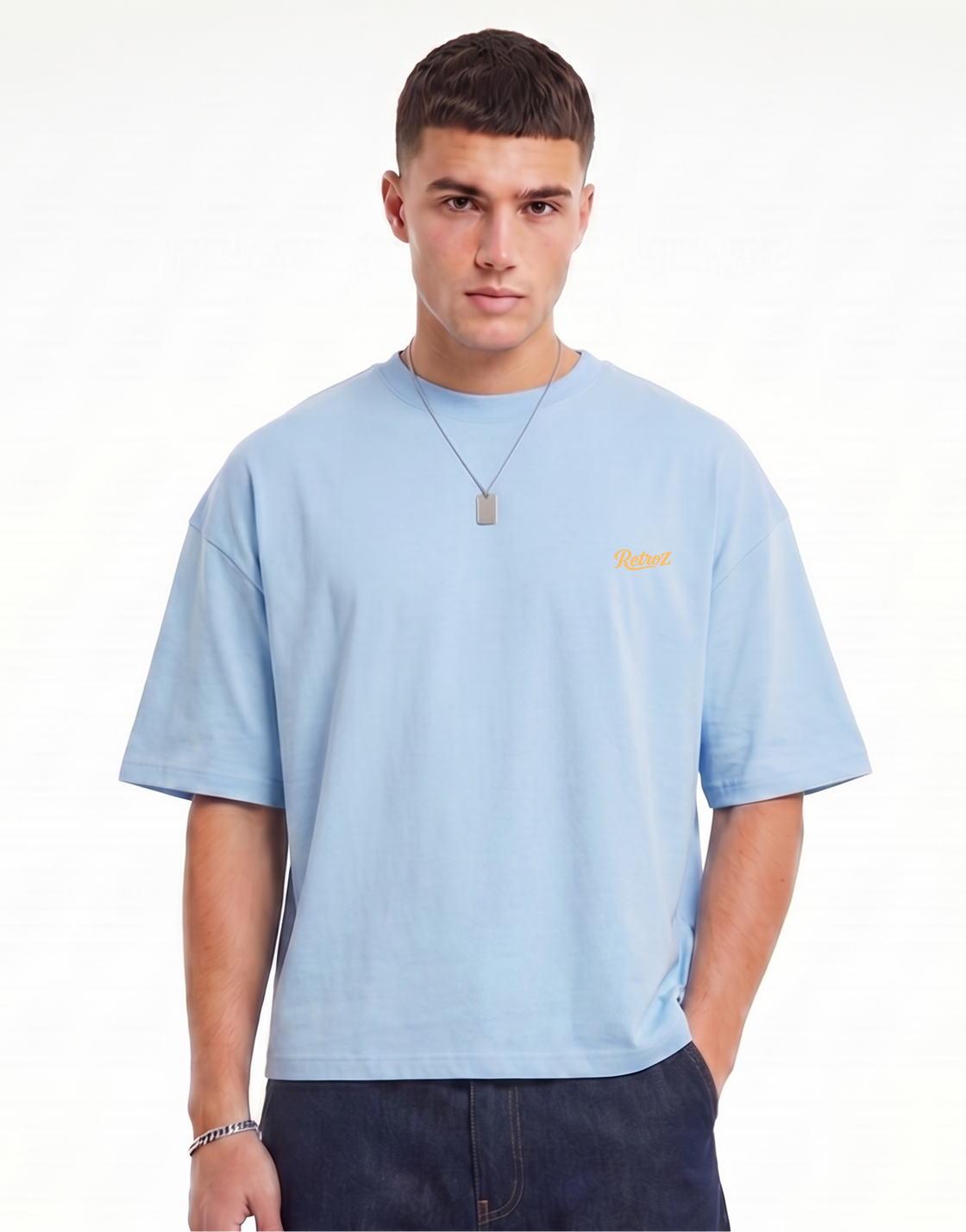 Sky Blue box-fit tshirt