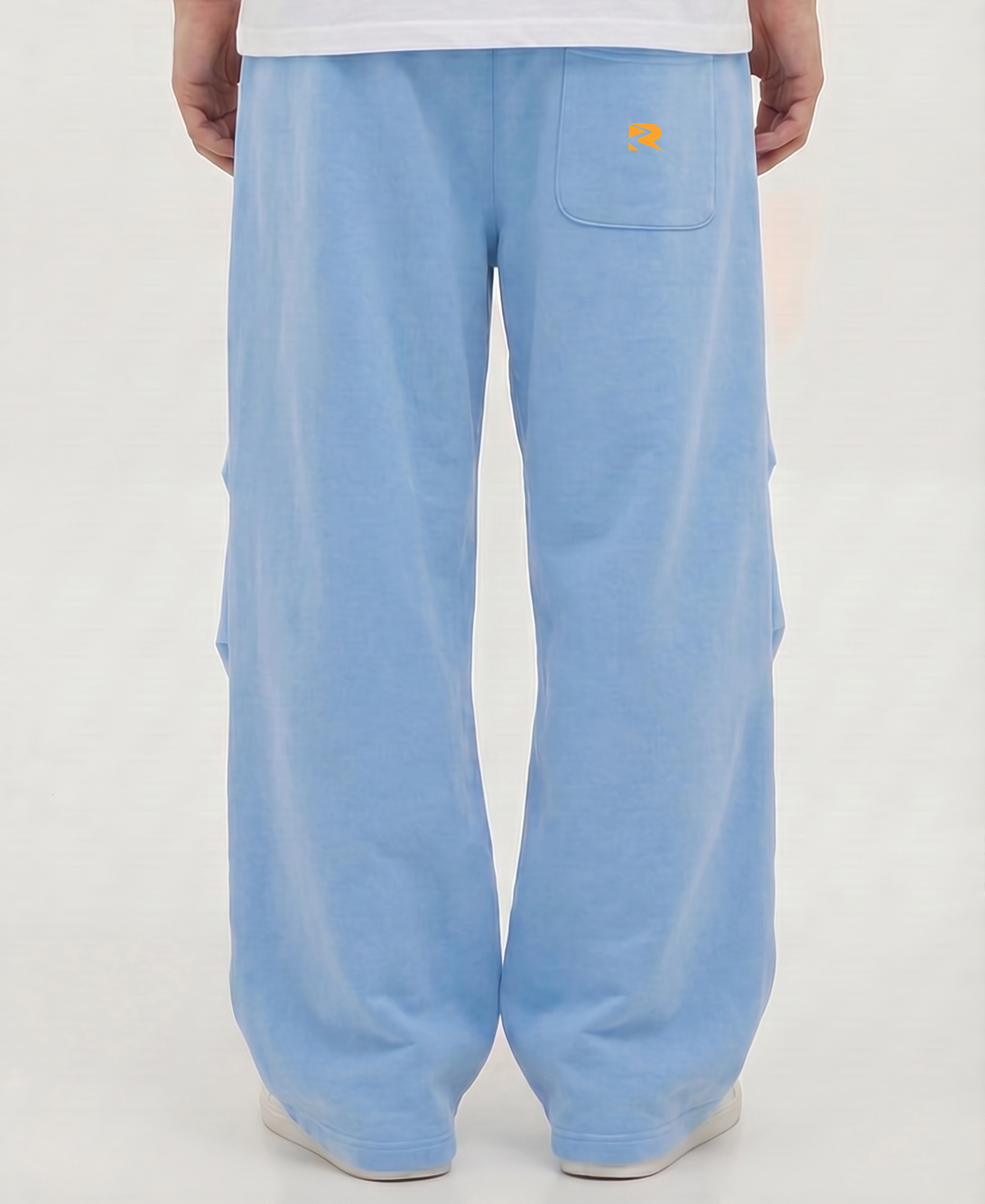 Sky-Blue Baggy Pants