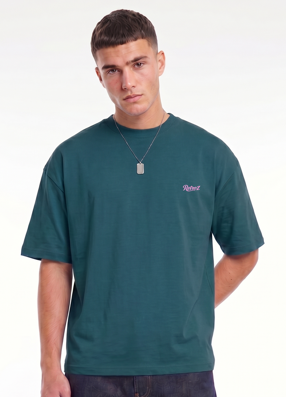 Deep Petrol Pink box-fit tshirt