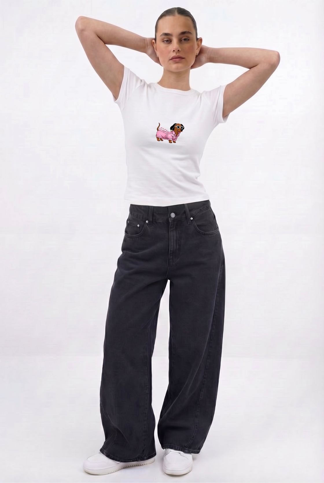 Pink Pup Baby Tee