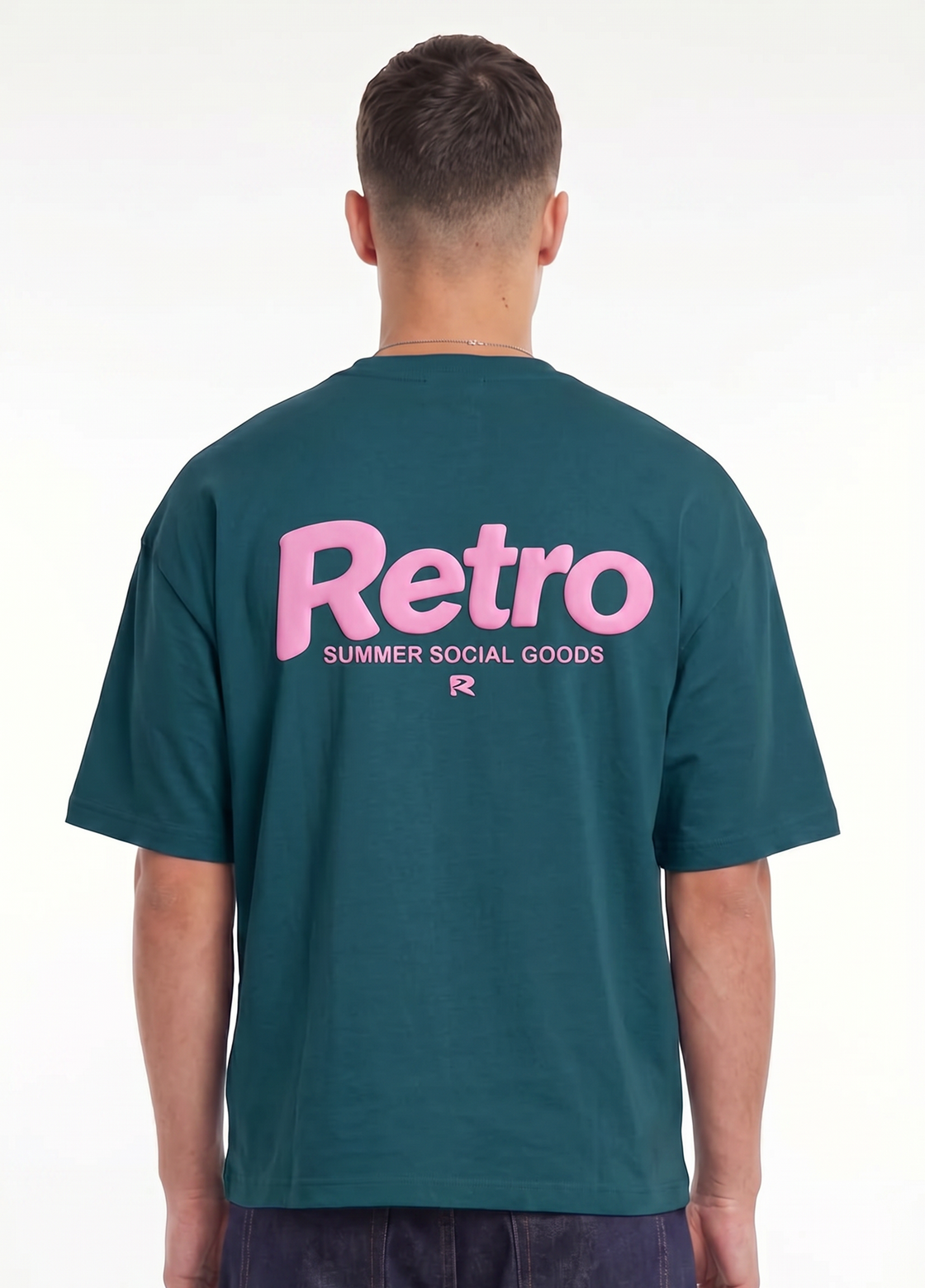 Deep Petrol Pink box-fit tshirt