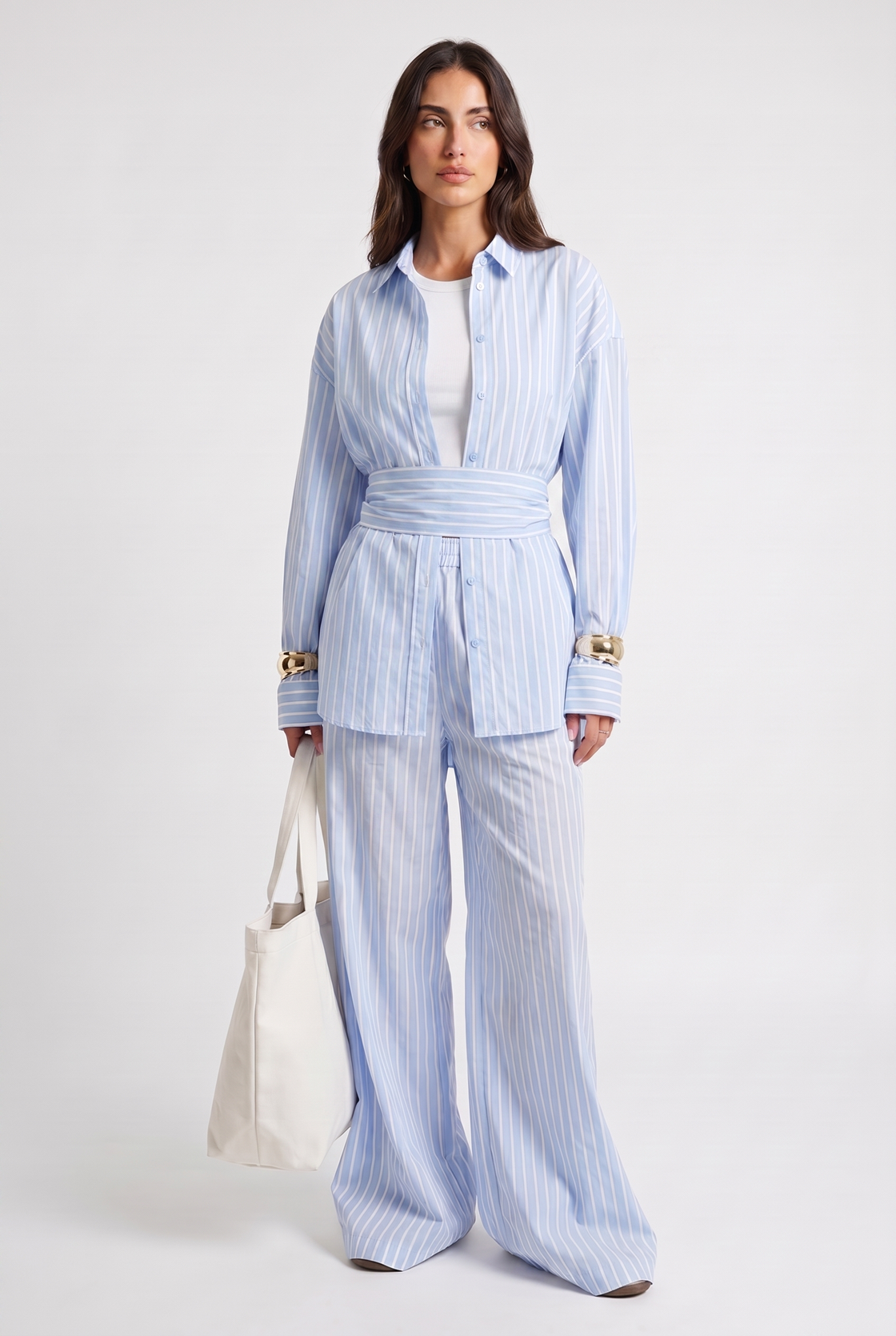 Stripped Blue Set