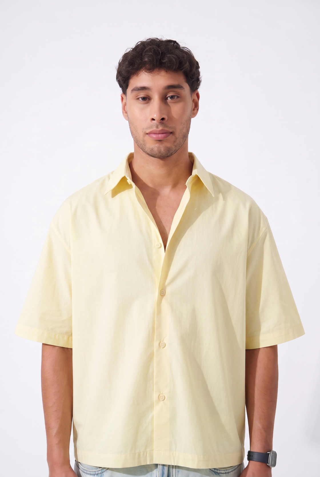 Butter Yellow Box-Fit Shirt